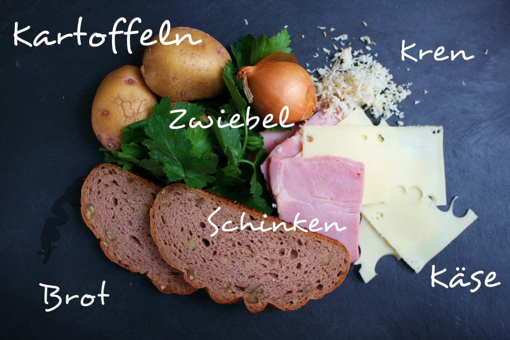 Osterschinken Resteessen Zutaten