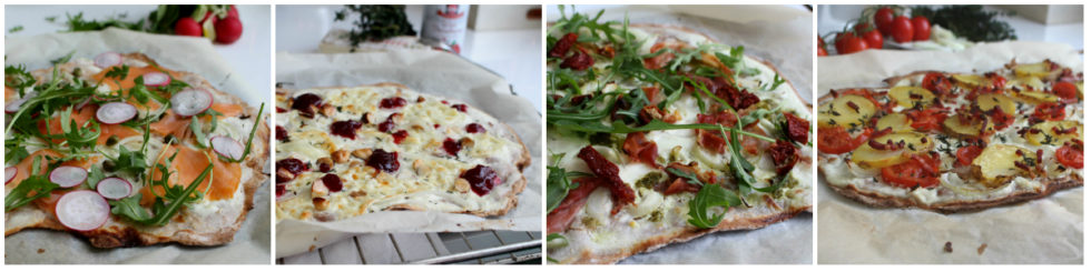 Flammkuchen (4 Variationen)