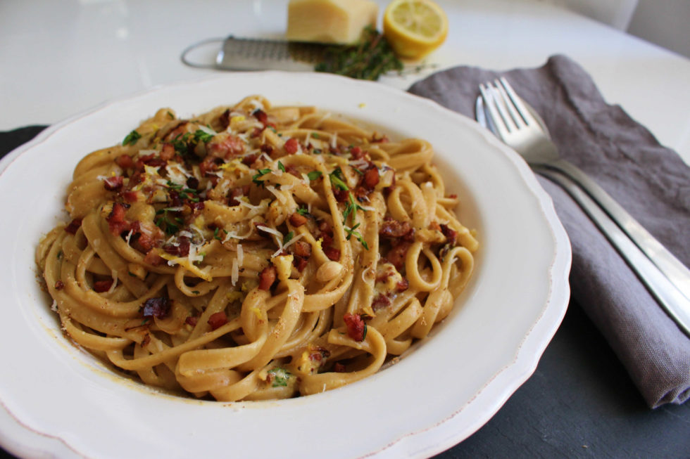 Zitronen – Thymian – Carbonara