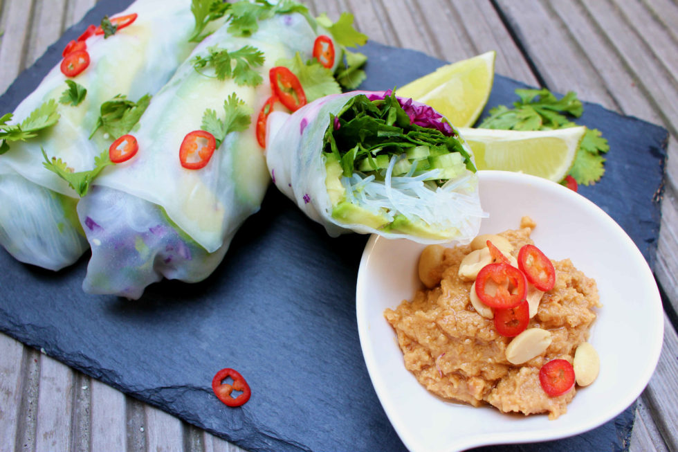 Summer Rolls mit Erdnusssoße