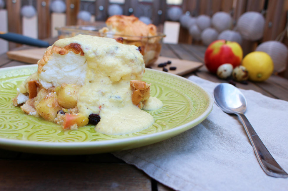 Brioche Scheiterhaufen mit Eischnee & Vanillesoße