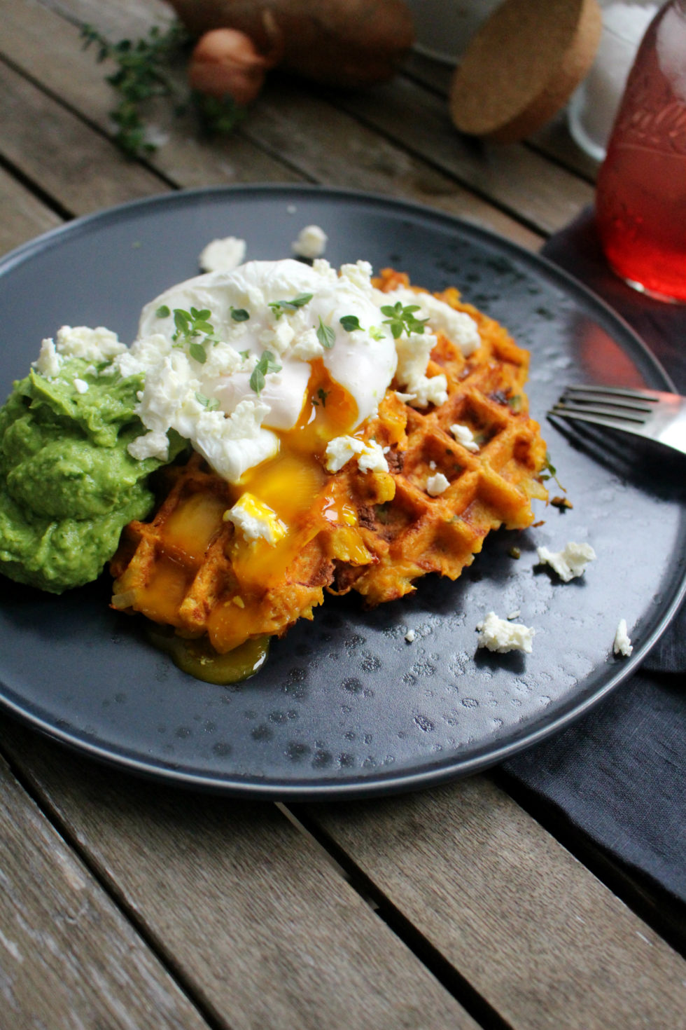 Süßkartoffel Waffeln knusprig - nonolicious Süßkartoffel Waffeln knusprig - nonolicious