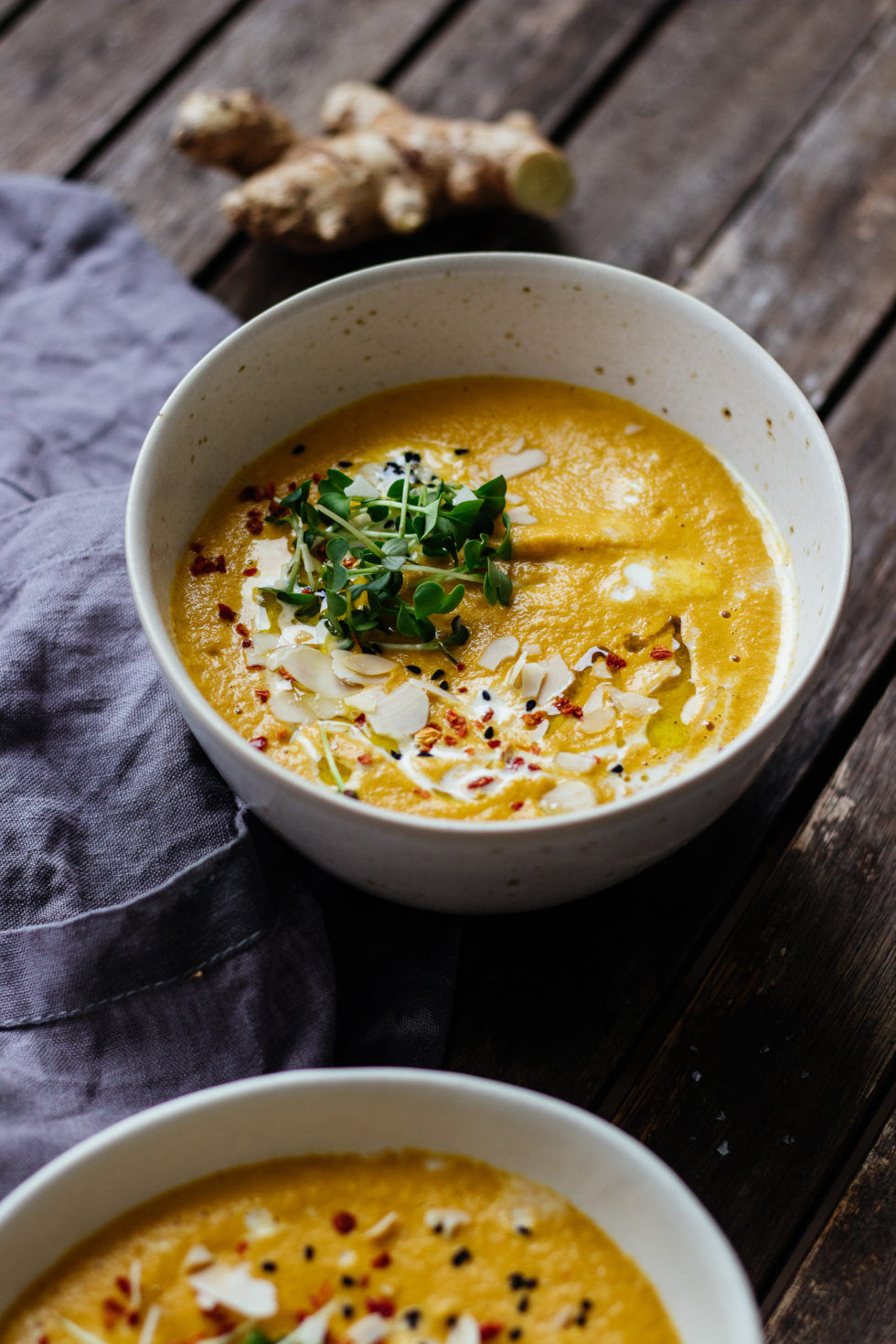 Karotten Erdnuss Suppe - Quarantäne Küche - nonolicious