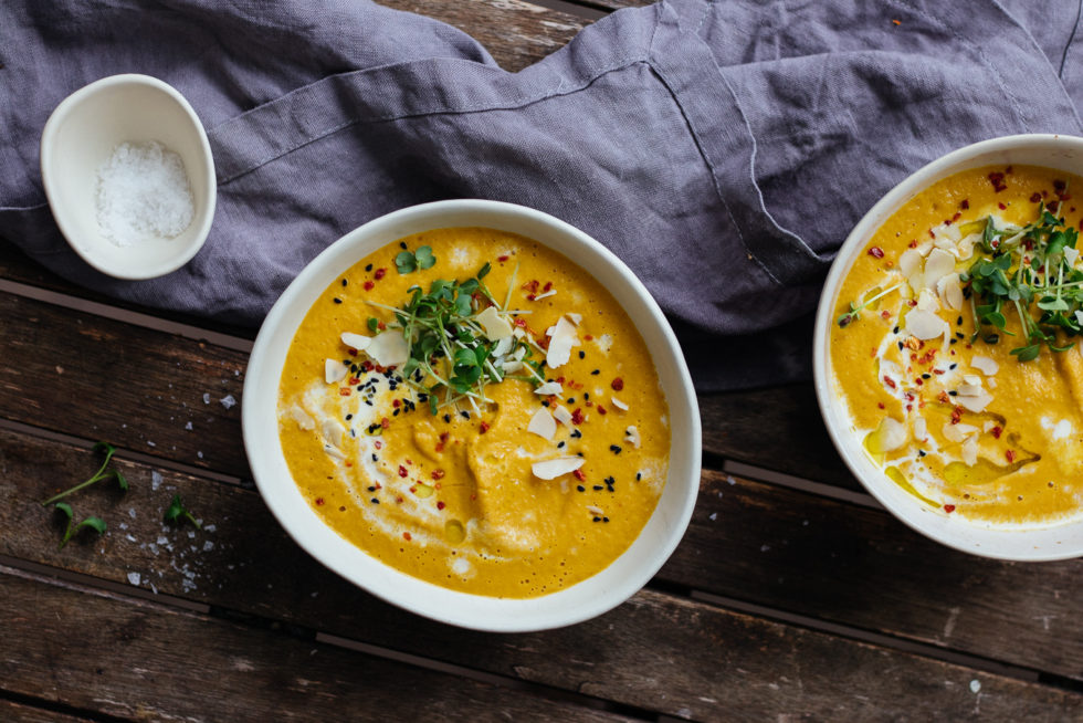 Karotten Erdnuss Suppe – Quarantäne Küche