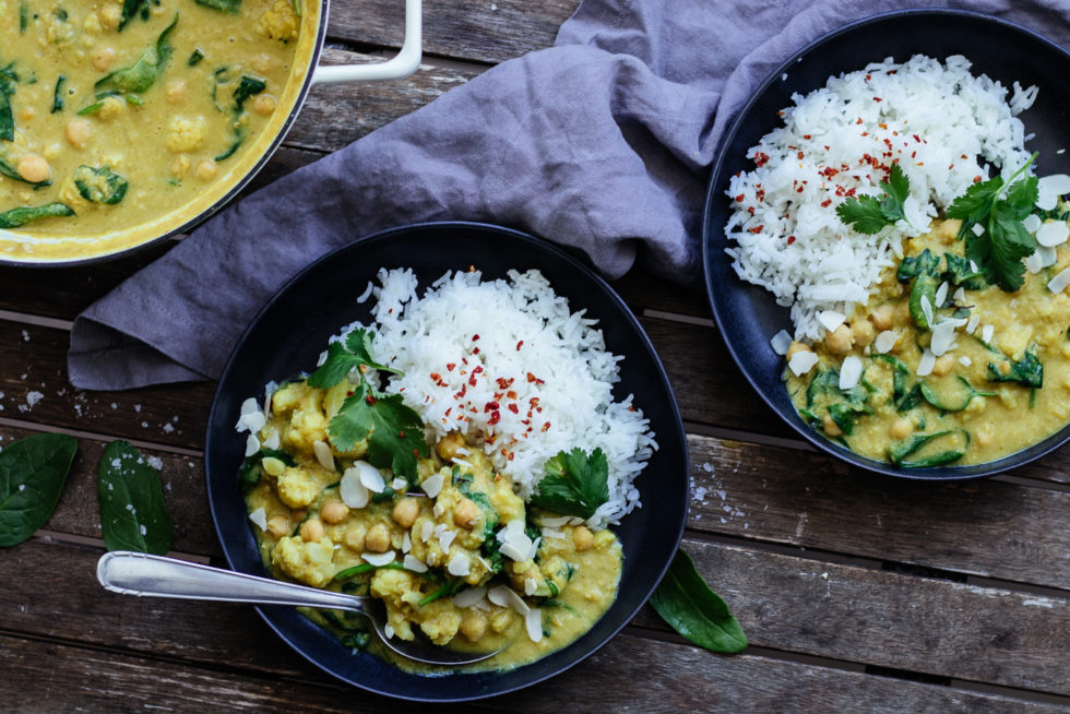 Quarantäne Rezept: veganes Kichererbsen Linsen Curry