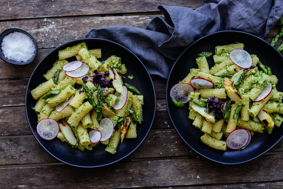 Nudelsalat mit Spargelpesto